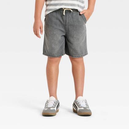 Boys' 'At the Knee' Denim Pull-On Shorts - Cat & Jack™ Gray Wash L