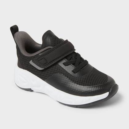 Toddler Peyton Hook and Loop Closure Performance Sneakers - All In Motion™ Light Black 6T