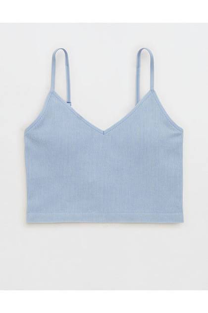 Superchill Seamless Rib Padded Bra Top Monaco Blue