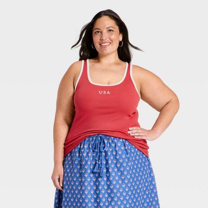 Women's Fitted Pullover Tank Top - Universal Thread™ Red XXL