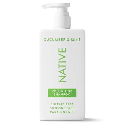 Native Vegan Cucumber & Mint Volume Shampoo, Clean, Sulfate, Paraben and Silicone Free - 16.5 fl oz