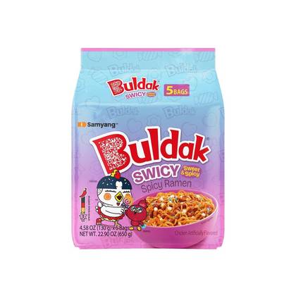Samyang Buldak SWICY Sweet and Spicy Chicken Flavored Ramen Noodles - 22.9oz/5ct