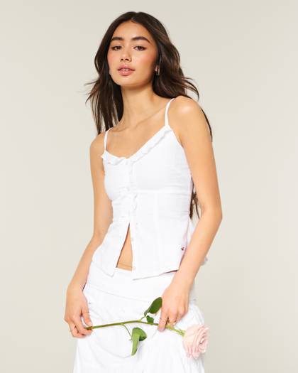 Textured Ruffle Icon Top