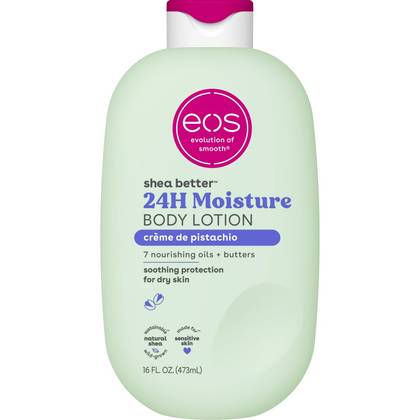 eos Shea Better 24H Moisture Body Lotion - Crème de Pistachio - 16 fl oz: Moisturizing, Soothing, Whole Body Use, Hypoallergenic