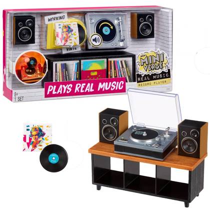 MGA's Miniverse Real Music Record Player Mini Collectibles Mini Playable Record Player Featuring Beethoven