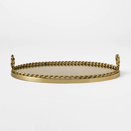 Metal Braided Oval Decorative Tray - Threshold™ designed with Studio McGee