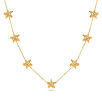 Multi Starfish Necklace (Gold)
