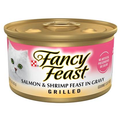 Purina Fancy Feast Grilled Fish, Salmon and Shrimp Flavor Gravy Wet Cat Food - 3oz