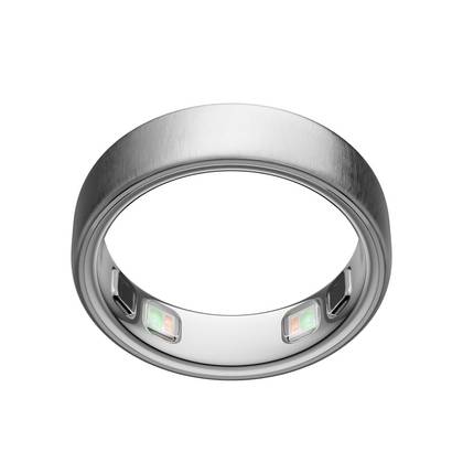 Oura Ring 5 Brushed Silver - Size 10