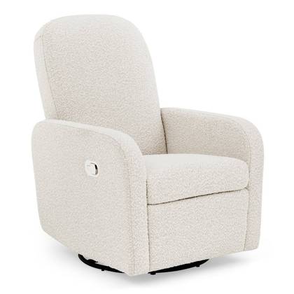 Delta Children Teddy Recliner Chair - Greenguard Gold Certified - Ivory: Contemporary Style, Metal & Wood Frame, Solid Pattern, Upholstered