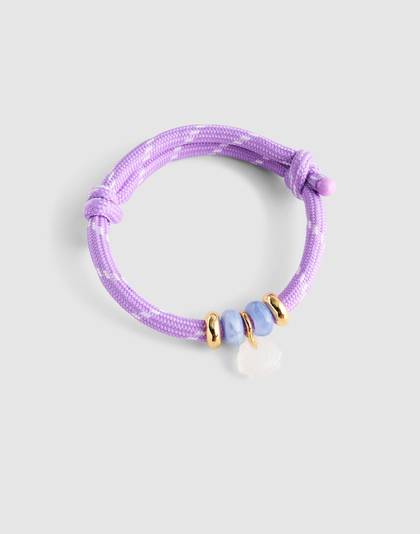 Semiprecious Paracord Charm Bracelet