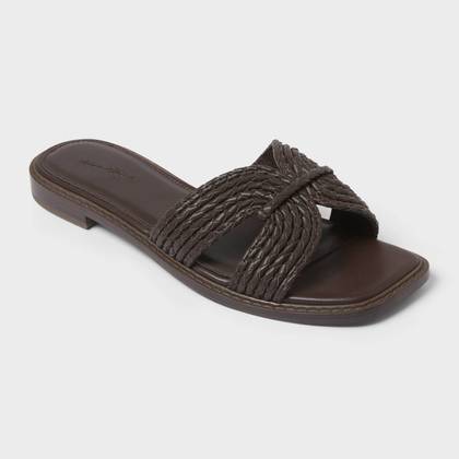 Women's Mia Woven Rope Sandals - Universal Thread™ Brown 6
