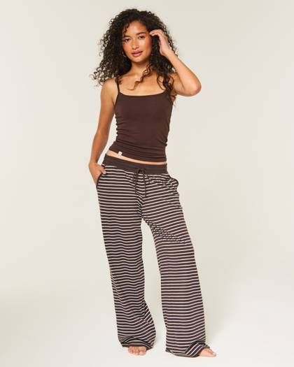 Cozy Knit Wide-Leg Lounge Pants