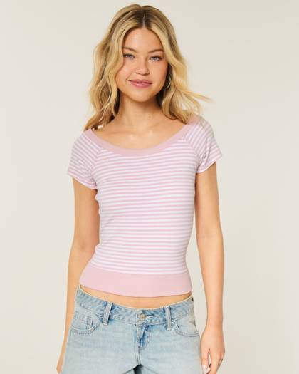 Banded Scoop T-Shirt