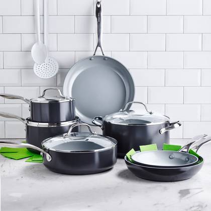 GreenPan Valencia Pro Ceramic Nonstick, Set of 10 + Bonus