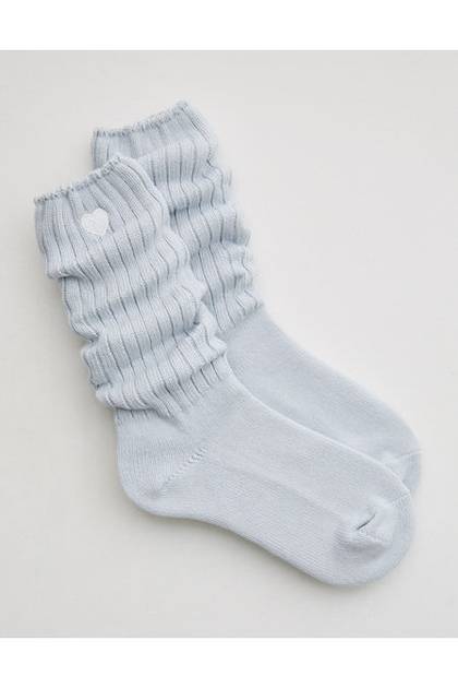 Aerie Marled Slouchy Socks Misty Sky