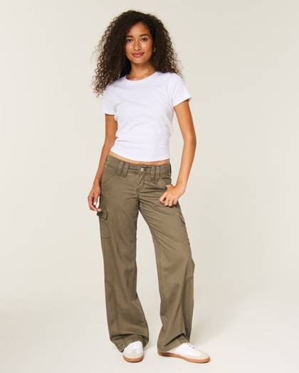 Hollister Andi Adjustable Waist Ultra Low-Rise Baggy Cargo Pants