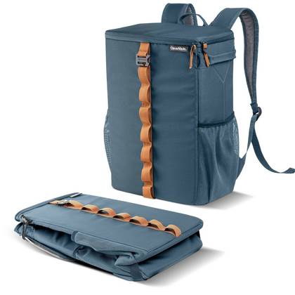CleverMade Collapsible Tahoe Backpack Cooler 24 Cans/24 qt - Ocean Cognac