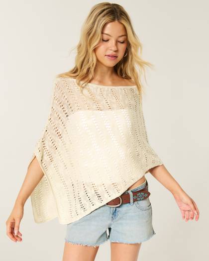 Stitchy Textured Poncho