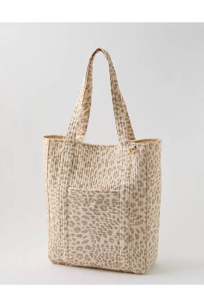 Aerie Quilted Tote Bag Cake Batter