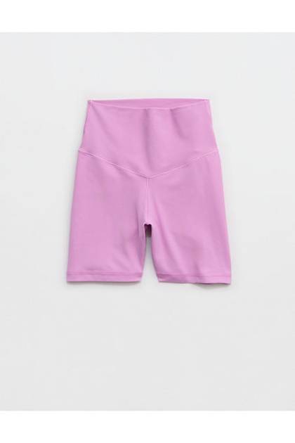 OFFLINE By Aerie Real Me XTRA High Waisted 5" Bike Short Planet Pink