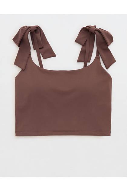 OFFLINE by Aerie Real Me Bow Longline Sports Bra Relic