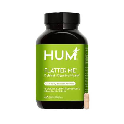 HUM Nutrition Flatter Me Vegan Vitamin Capsules for Bloating Relief - 60ct: Non-GMO, Multivitamins