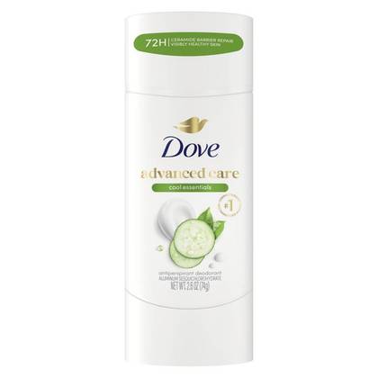 Dove Beauty Advanced Care Cool Essentials 72-Hour Solid Antiperspirant & Deodorant Stick - 2.6oz: Paraben-Free, Sulfate-Free, For Normal Skin