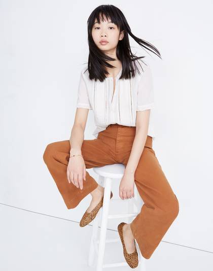 Ruffled Pintuck Top