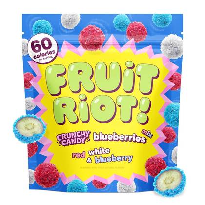 Fruit Riot Frozen Crunchy Candy Blueberries - 8oz