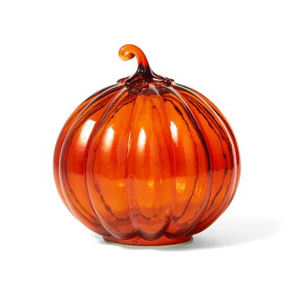 Sur la table Round Glass Pumpkin