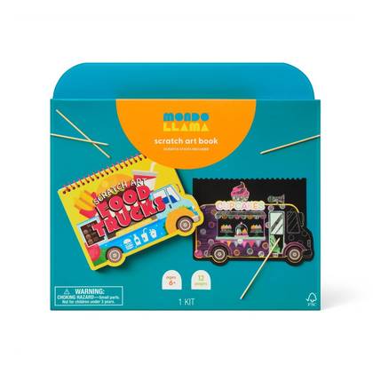 12pg Summer Craft Scratch Art Activity Book - Mondo Llama™