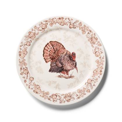 Sur la table Thanksgiving Harvest Turkey Dinner Plate