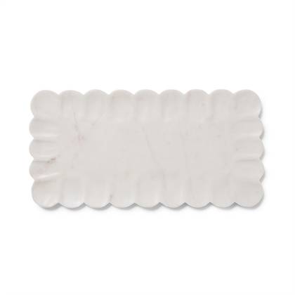 Sur La Table Rectangular White Marble Platter