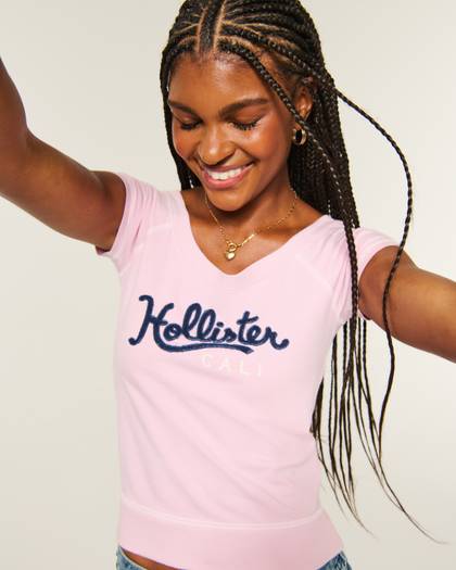 Logo Graphic Slash-Neck Tee