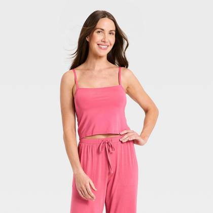 Women's Cloud Knit Cami Bra Top - Auden™ Pink M