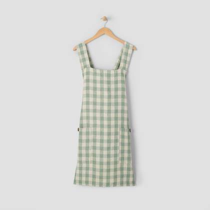 Sur La Table Check Linen Smock Apron