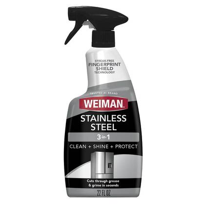 Weiman Stainless Steel Cleaner and Polish Trigger - 22 fl oz: Phosphate-Free, Liquid Form, For Kitchen Appliance