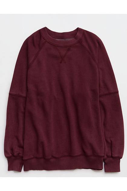 Aerie Go-To Boyfriend Sweatshirt Royal Berry