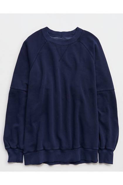Aerie Go-To Boyfriend Sweatshirt Navy