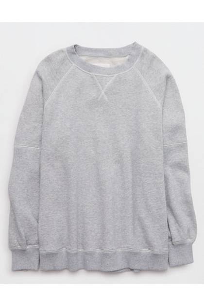 Aerie Go-To Boyfriend Sweatshirt Medium Heather Gray