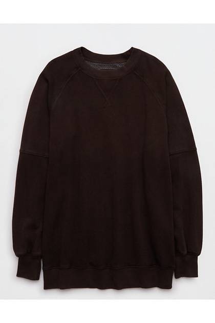 Aerie Go-To Boyfriend Sweatshirt Deep Earth