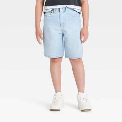 Boys' 'At the Knee' Baggy Denim Shorts - Cat & Jack™ Light Wash 7