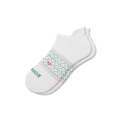 Bombas Women's Heart Arch and Stripes Ankle Socks - Soft White