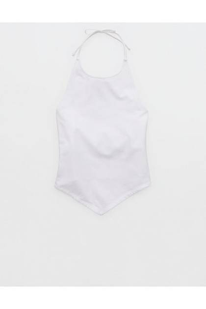 Aerie Handkerchief Hem Braless Tank Top White