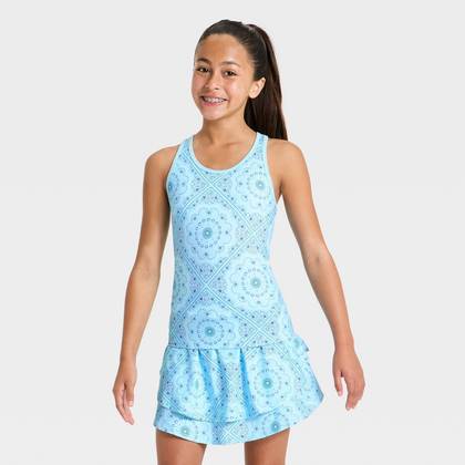 Girls' Racerback Active Tank Top - All In Motion™ Blue S