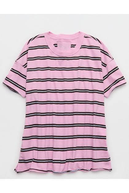 Aerie Oversized Crew Boyfriend T-Shirt Violet Willow