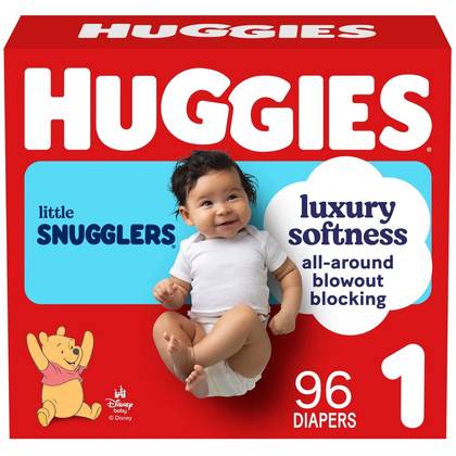 Huggies Little Snugglers Gentle Protection Diapers - Size 1 - 96ct