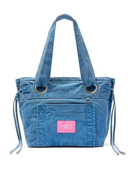 Canvas Flat-Bottom Tote Bag