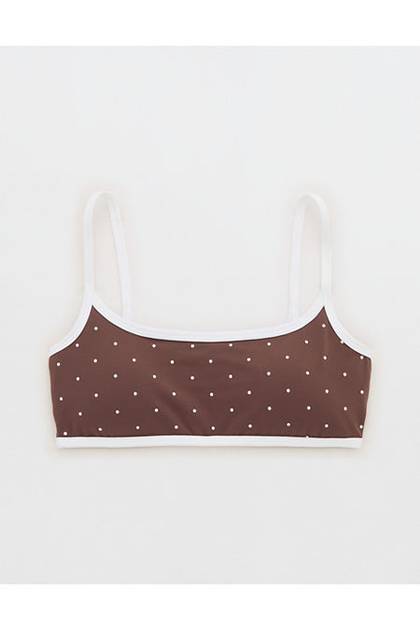 OFFLINE By Aerie Real Me Tipped Scoop Sports Bra Relic